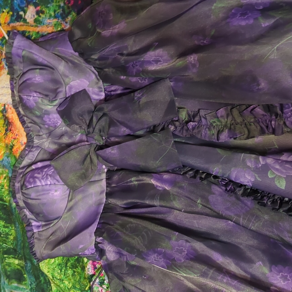 Purple Strapless Sundress for Prom - Picture 5 of 5
